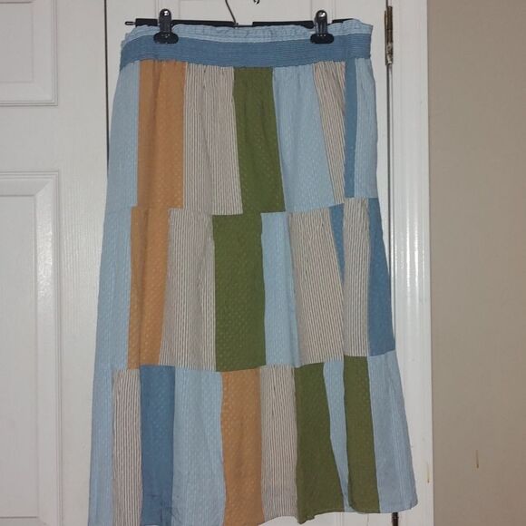 LC Lauren Conrad nulticolor multi print elastic waist skirt Sz XXL NWOT - Picture 3 of 4